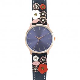 Women lovely flower leather band watch 104 Women lovely flower leather band watch 104