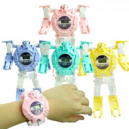 Colorful Cartoon Plastic Robot Toy Boys Watches Colorful Cartoon Plastic Robot Toy Boys Watches