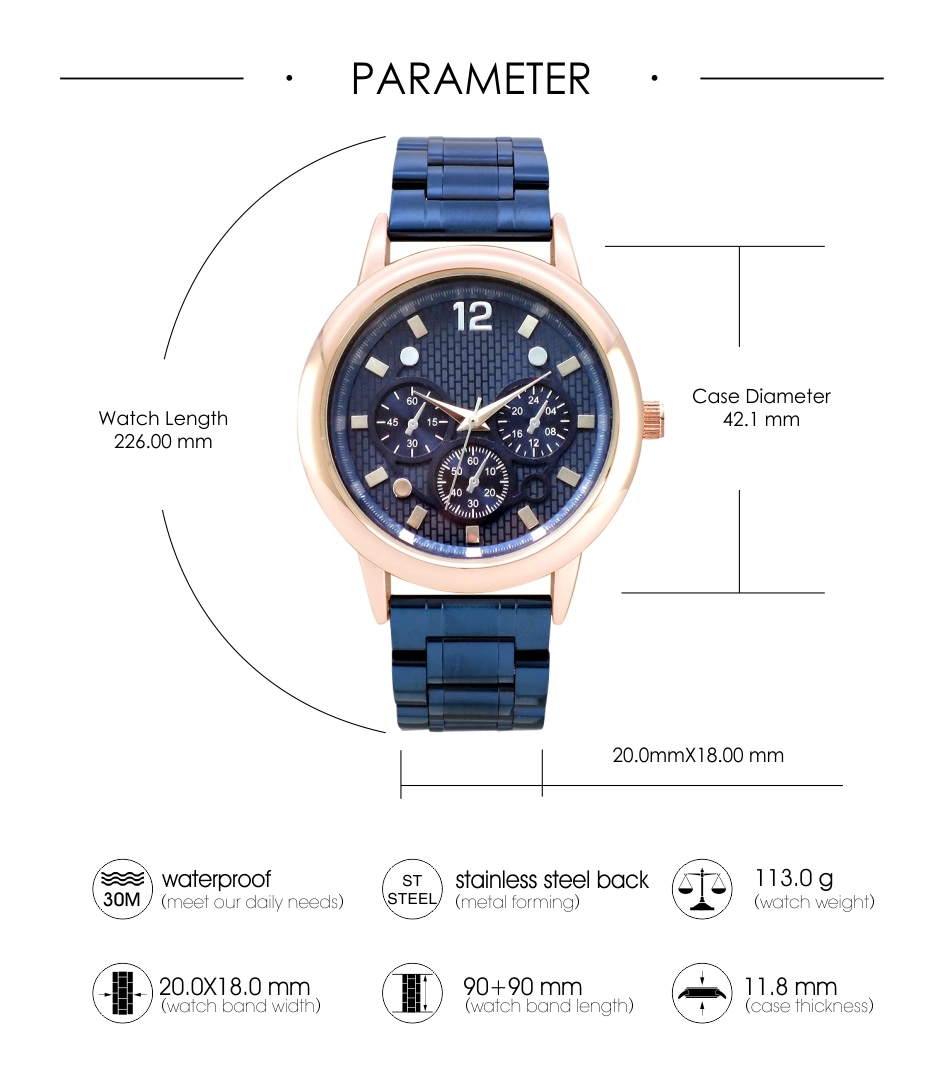 High quality luxury wrist men watch metal band High quality luxury wrist men watch metal band