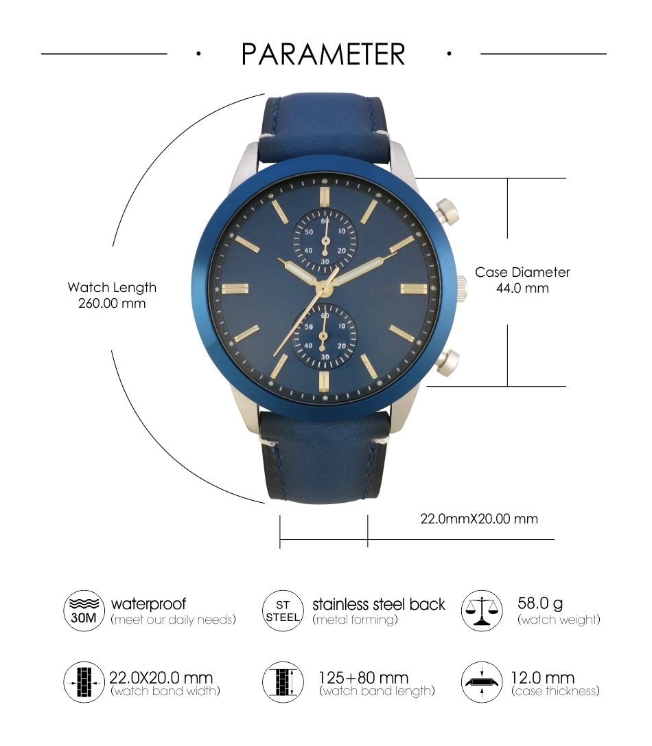 Big dial fashion quartz watch leather strap 203 Big dial fashion quartz watch leather strap 203